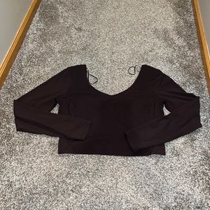 Lululemon Align crop long sleeve in French press, size 12